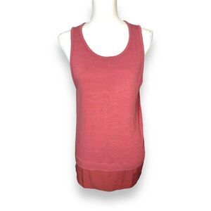 J. Crew Faux Layered Flowy Keyhole Tank M